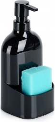 Sæbedispenser med rum til svamp, sort 500 ml