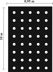 Perforeret havefolie med huller 0,95 × 10 m - 1 stk