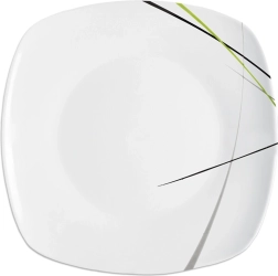Flad firkantet portions-/serveringstallerken Green 24 × 24 cm
