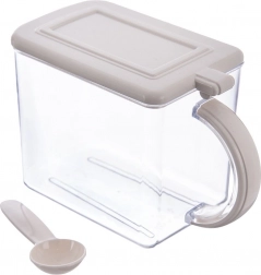 Køkkenbeholder til tørvarer 1 l med låg og ske