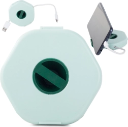 Drejelig kabelorganisator med telefonstativ