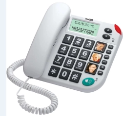 Telefon med ledning KXT480 BB, hvid