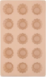 Silikoneform til småkager og praliner blomst, beige 28 × 17 × 2,8 cm