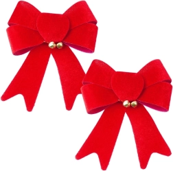Julesløjfer i fløjl 13 × 16 cm, 2 stk.