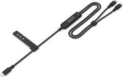 Opladningskabel 2-i-1 USB‑C til 2× USB‑C, 140 W PD 3.1, nylon, 1,8 m, sort