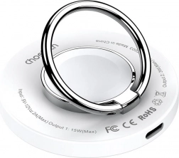 Trådløs oplader 2-i-1 med holder Choetech (hvid)