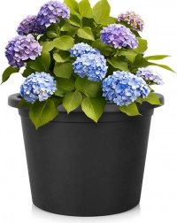 Plastisk havekrukke sort rund 39 cm