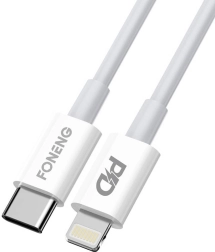 FONENG X31 USB‑C til Lightning‑kabel 2 m 3 A 20 W hvid