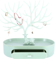 Smykkestativ af gevir – grøn