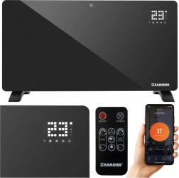 Glaselektrisk radiator KAMINER ZELVA med Wi‑Fi og fjernbetjening 2500 W