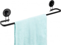 Metal sort håndklædeholder med sugekopper 60 cm