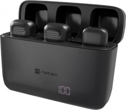 Trådløst lavaliermikrofonsæt NATEC Hopper USB‑C (2 stk.)