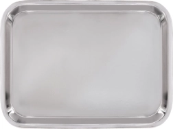 Serveringsbakke i rustfrit stål 39,5 × 27,5 cm - 1 stk.