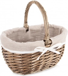 Fletkurv til picnic med stofindlæg 32,5 × 24 × 32 cm