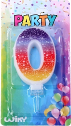 Festlys med tallet 0 og stjerner