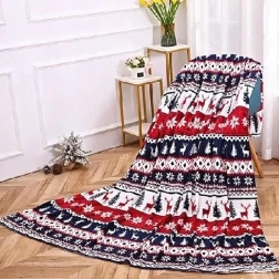 Vinter-juleblød plaid 120 × 150 cm