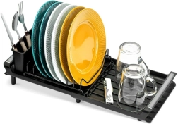 Vilde sammenklappelig metalopvaskestativ til service sort 28–47,5 × 20 × 13 cm