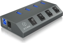 4-port USB 3.0-hub med afbrydere IB-HUB1405C
