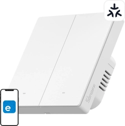 Sonoff M5 Matter smart vægkontakt, 2‑kanals, 86 mm, hvid