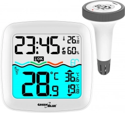 Pooltermometer med vejrstation GREENBLUE GB216