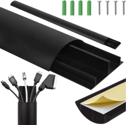 Sort aluminium kabelskjul liste