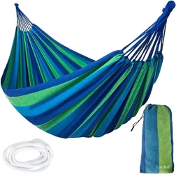 Udendørs dobbelt hængekøje uden rundstokke 240 × 150 cm, bæreevne 150 kg