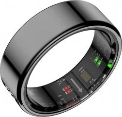 Smart ring COLMI R12 med LED‑display (sort, størrelse 9)