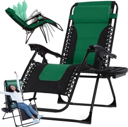 Sammenklappelig havestol Gravity med sidebord