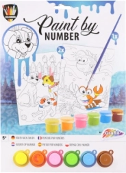 Maling efter tal – hunde ved havet, sæt med 2 billeder