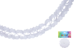 Hvid papirguirlande 3,6 m