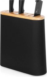 Sort knivblok med rum af bambus