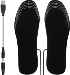 USB-opvarmede indlægssåler, kan klippes til str. 41–46