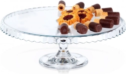 Glas kagefad på fod 32 cm
