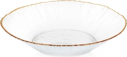 Glas salatskål med guldkant 20,5 cm, 500 ml