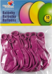 Oppustelige ballonsæt 10 stk fuchsia 26 cm