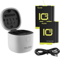 Vandtæt ladestation TELESIN Allin Box til GoPro HERO 9/10/11/12 + 2 batterier