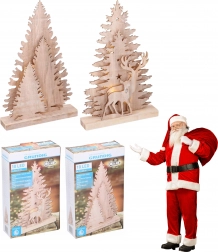 Juletræ 25 cm med 10 LED-lys GRUNDIG