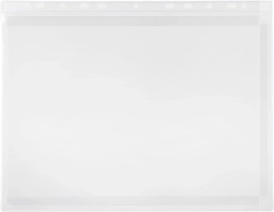 Transparent dokumentmappe med eurohæfte i PVC