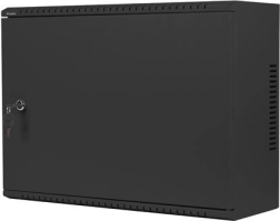 Vægmonteret rackskab 19 tommer 4U+3U 540x200 lav profil sort