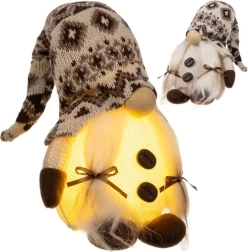 Nisse stående med LED-belysning