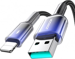 Joyroom opladerkabel USB‑A til Lightning 3A 1,2 m sort