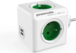 Stikdåsefordeler PowerCube Original USB grøn
