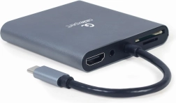 USB‑C hub 6‑i‑1 med HDMI, VGA, USB 3.0, kortlæser, audio og Power Delivery