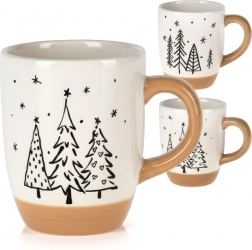 Keramisk julekop med træer 330 ml