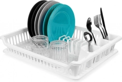 Hvid opvaskestativ 46 × 37 × 8,5 cm