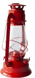 Petroleumlampe 30 cm rød