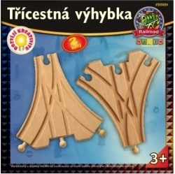 Trekantet sporskifte til trætogbaner – 2 stk.