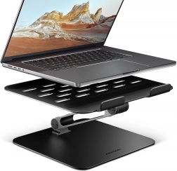 Aluminium laptopstander AXAGON 10–17,3" med justerbar hældning, sort