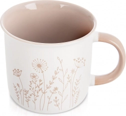 Porcelænskrus 400 ml med blomstermotiv