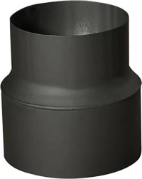 Røgrørsreduktion 180/160 mm, sort